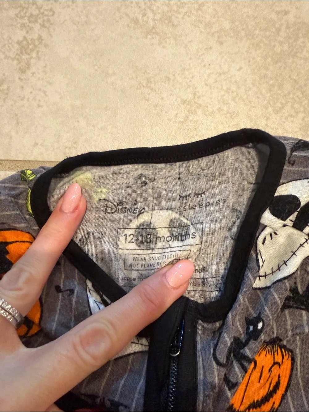 Little Sleepies Halloween Jack Skellington Sleep Sack - Gray, Orange & Black